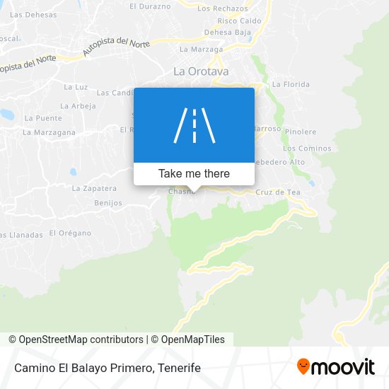 Camino El Balayo Primero map
