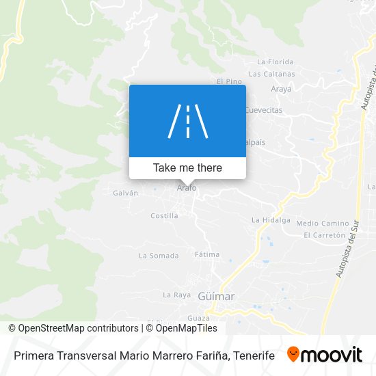 Primera Transversal Mario Marrero Fariña map