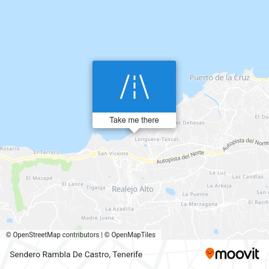 Sendero Rambla De Castro map