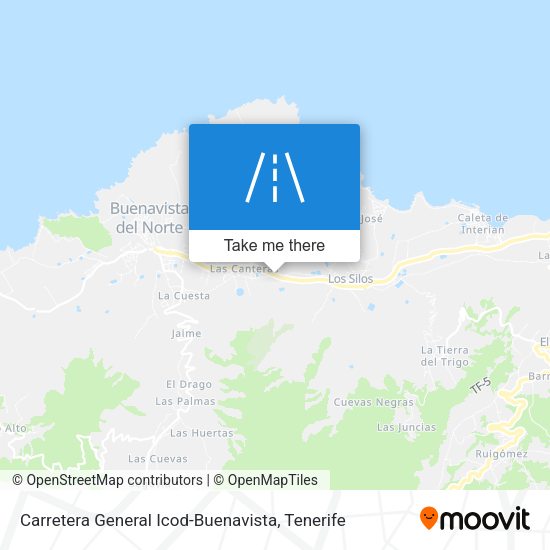 Carretera General Icod-Buenavista map