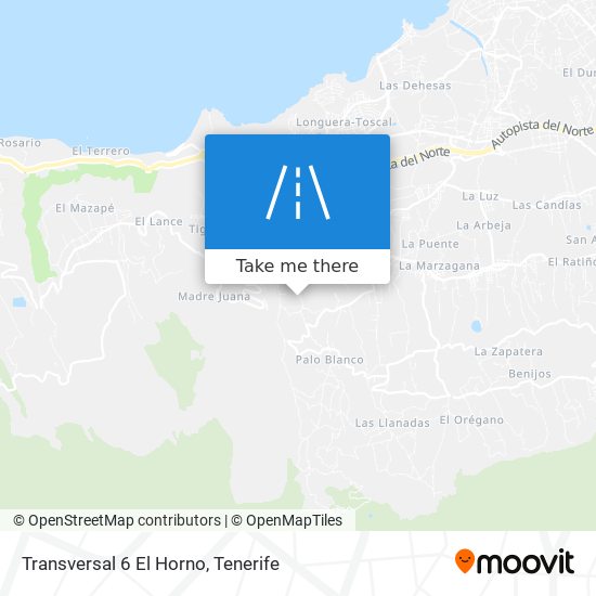 Transversal 6 El Horno map