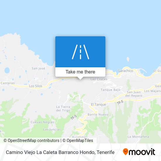 Camino Viejo La Caleta Barranco Hondo map