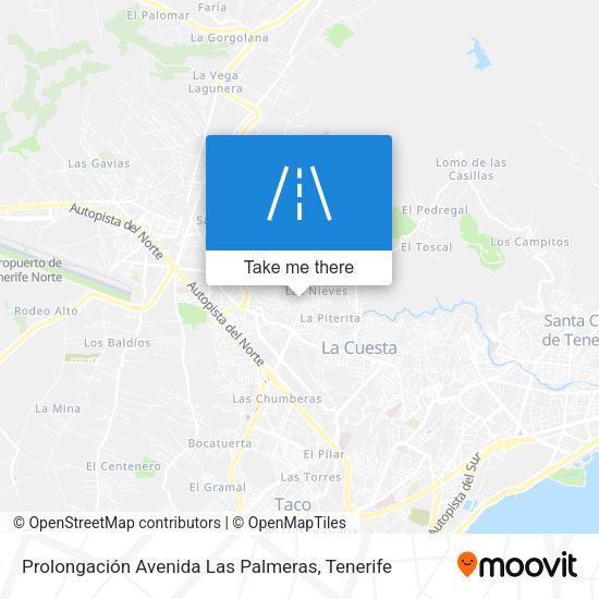 Prolongación Avenida Las Palmeras map
