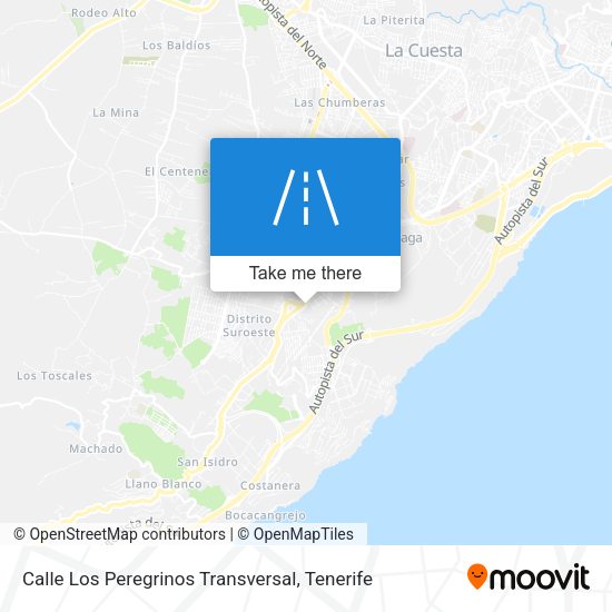 Calle Los Peregrinos Transversal map
