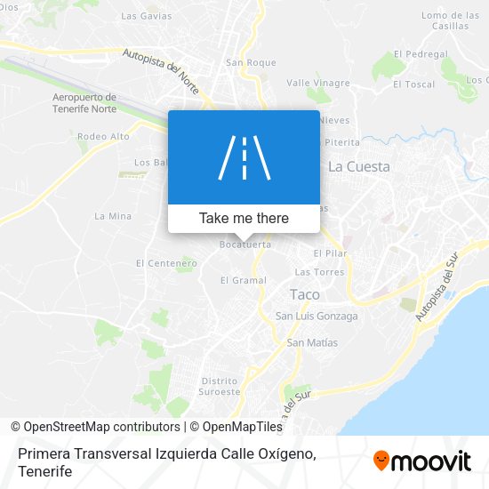 Primera Transversal Izquierda Calle Oxígeno map