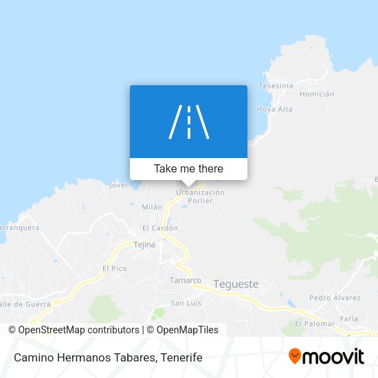 Camino Hermanos Tabares map