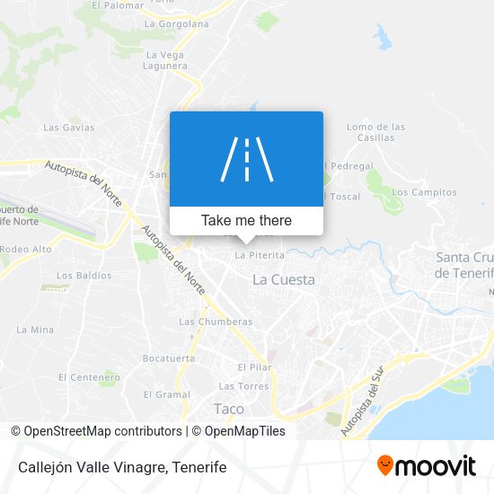 Callejón Valle Vinagre map