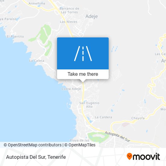 Autopista Del Sur map