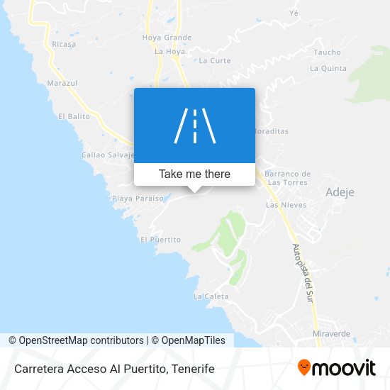 Carretera Acceso Al Puertito map