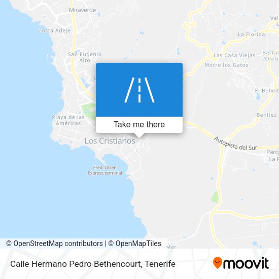 Calle Hermano Pedro Bethencourt map