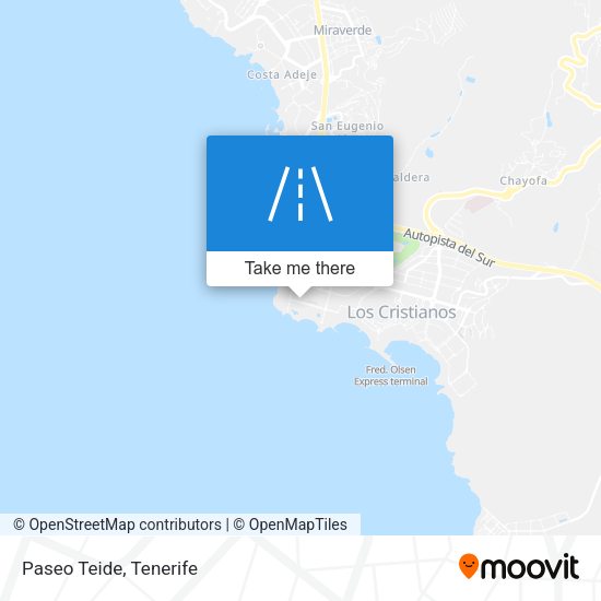 Paseo Teide map