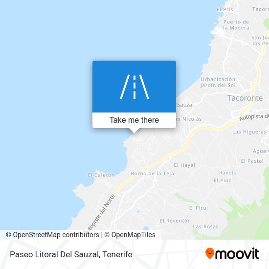 Paseo Litoral Del Sauzal map