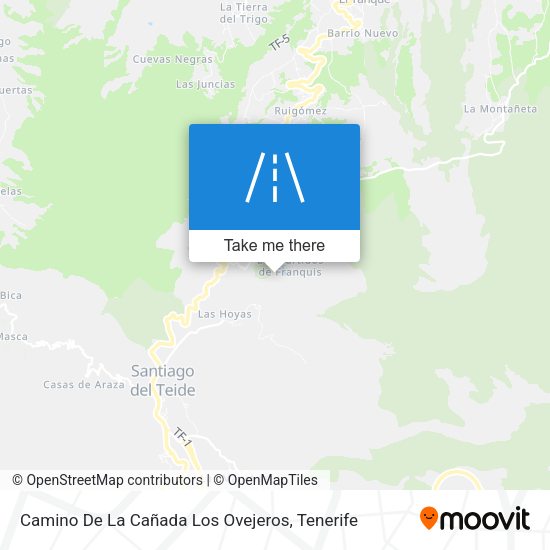 Camino De La Cañada Los Ovejeros map