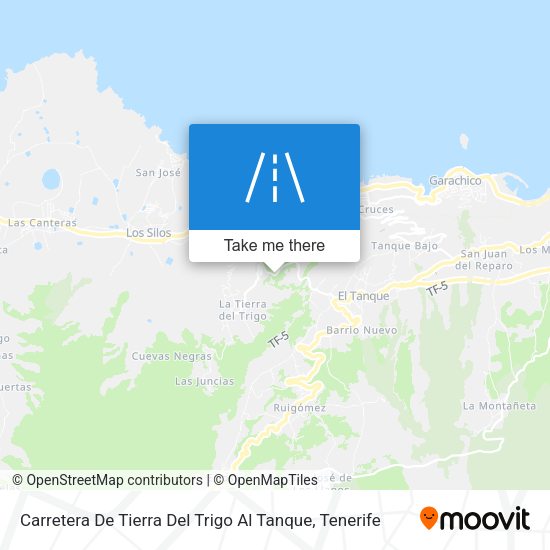 Carretera De Tierra Del Trigo Al Tanque map
