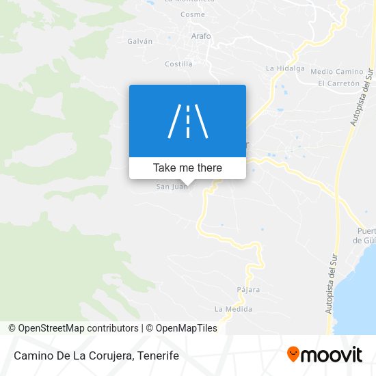 Camino De La Corujera map
