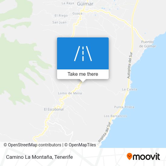 Camino La Montaña map
