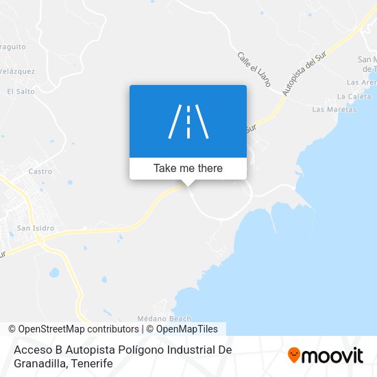 Acceso B Autopista Polígono Industrial De Granadilla map