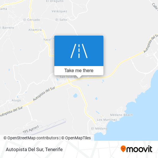 Autopista Del Sur map