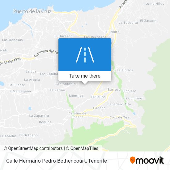 Calle Hermano Pedro Bethencourt map