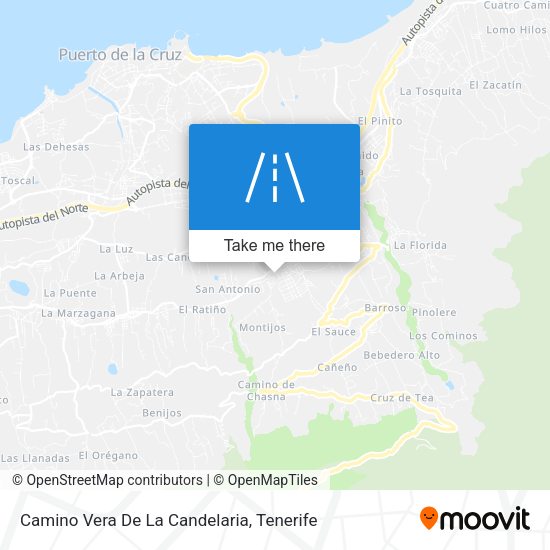 Camino Vera De La Candelaria map