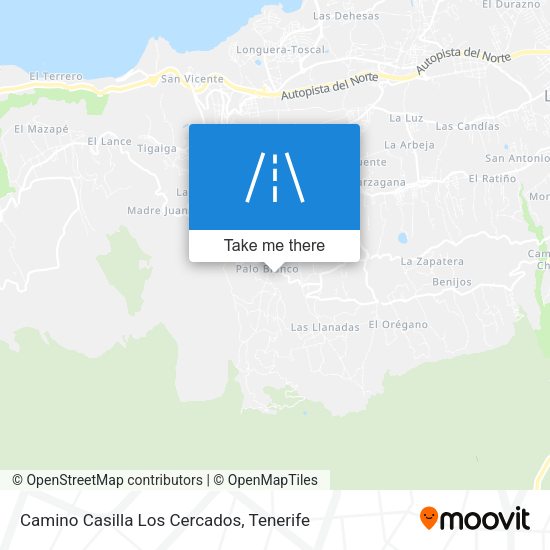 Camino Casilla Los Cercados map