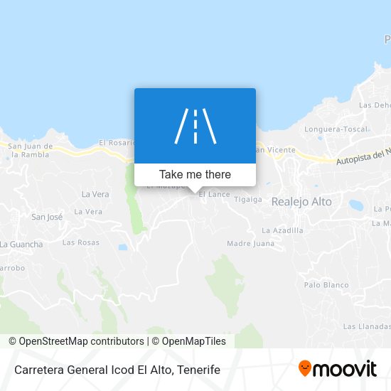 Carretera General Icod El Alto map