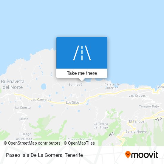 Paseo Isla De La Gomera map