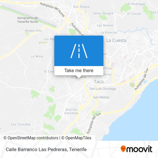 Calle Barranco Las Pedreras map