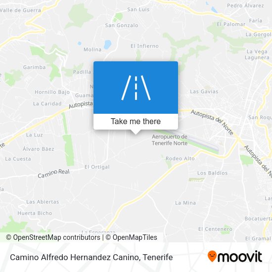 Camino Alfredo Hernandez Canino map