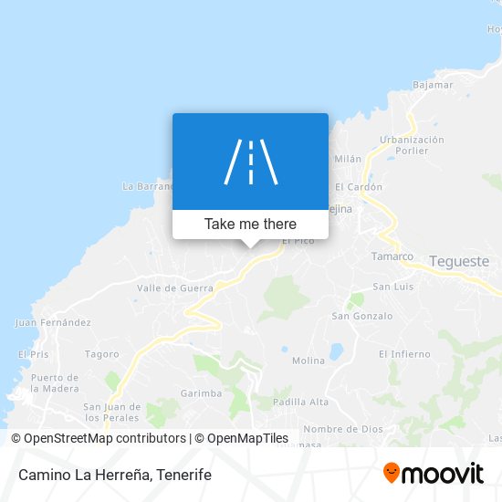 Camino La Herreña map