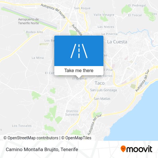 Camino Montaña Brujito map