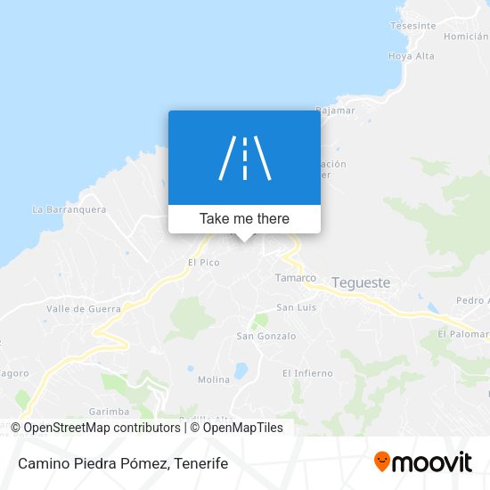 Camino Piedra Pómez map