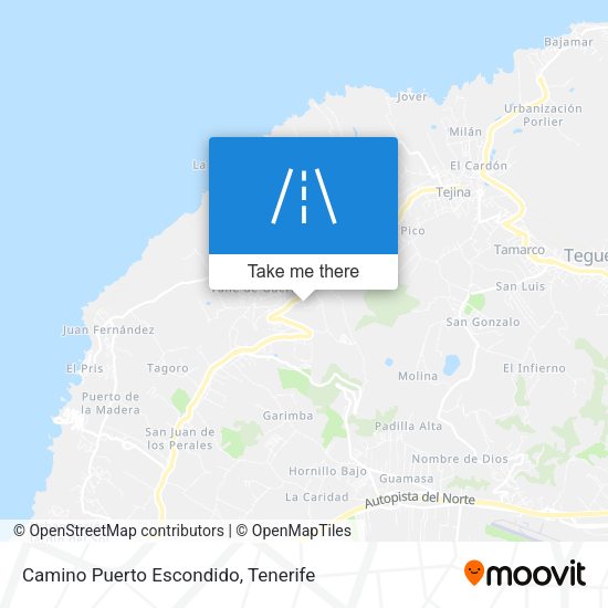 Camino Puerto Escondido map