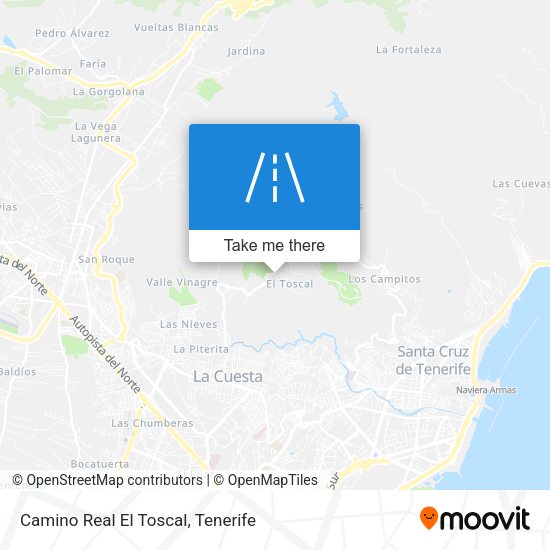 Camino Real El Toscal map