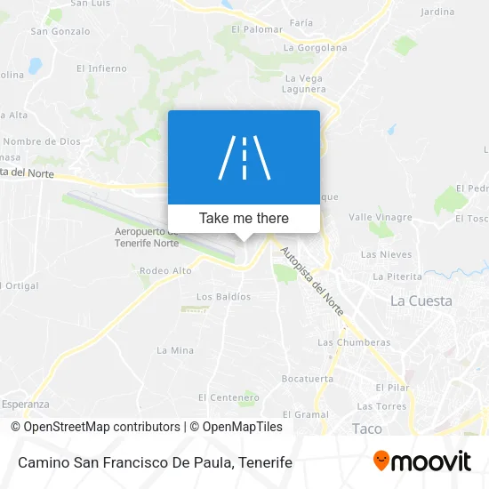 Camino San Francisco De Paula map