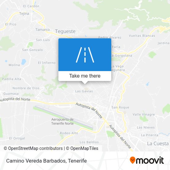 Camino Vereda Barbados map