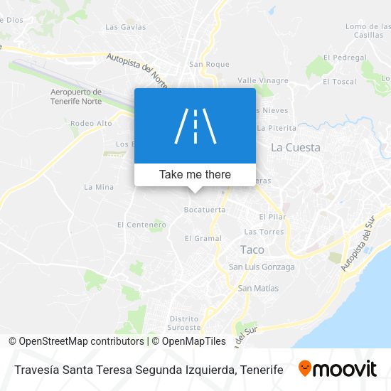 Travesía Santa Teresa Segunda Izquierda map