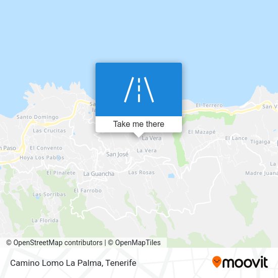 Camino Lomo La Palma map