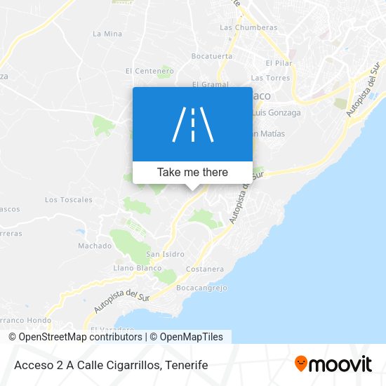 Acceso 2 A Calle Cigarrillos map