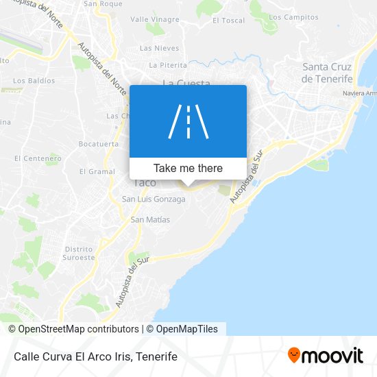 Calle Curva El Arco Iris map