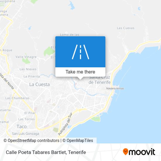 Calle Poeta Tabares Bartlet map