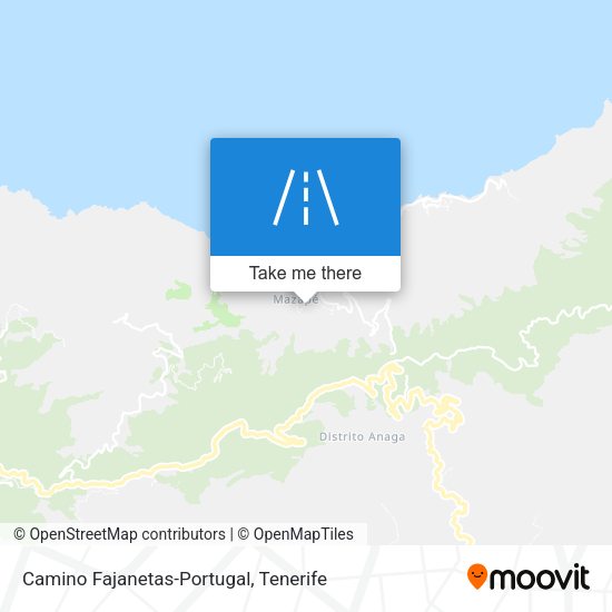 Camino Fajanetas-Portugal map