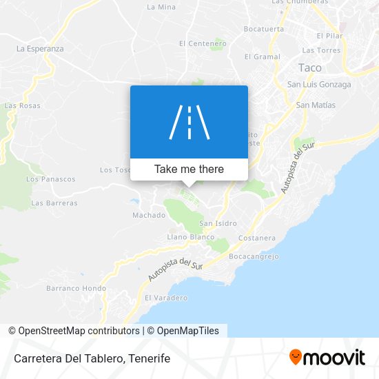 Carretera Del Tablero map