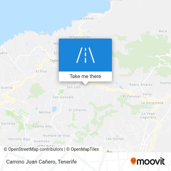 Camino Juan Cañero map
