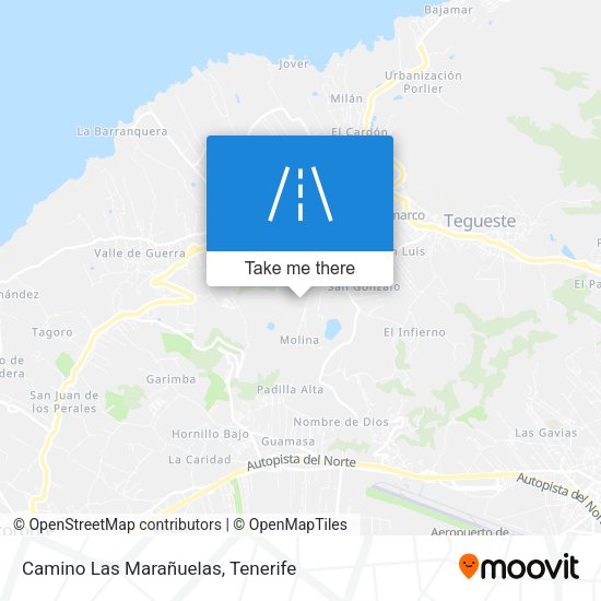 Camino Las Marañuelas map