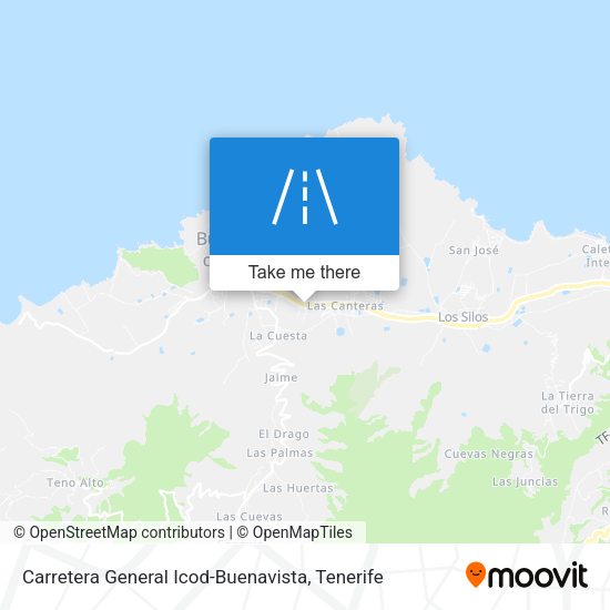 Carretera General Icod-Buenavista map
