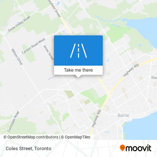 Coles Street map