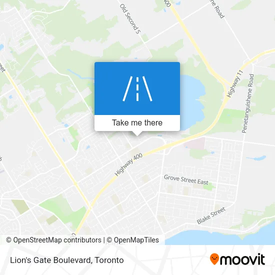 Lion's Gate Boulevard map