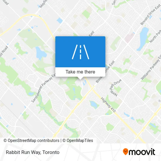 Rabbit Run Way map