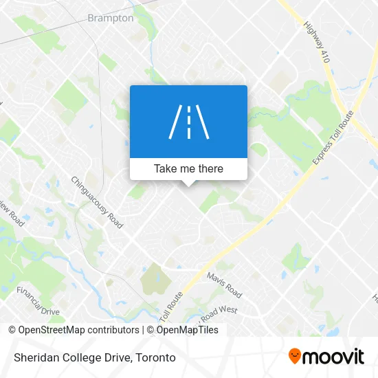 Sheridan College Drive map